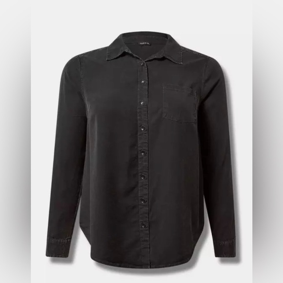 torrid Tops - Torrid Lizzie TENCEL™ Button-Down Shirt - (12/14)